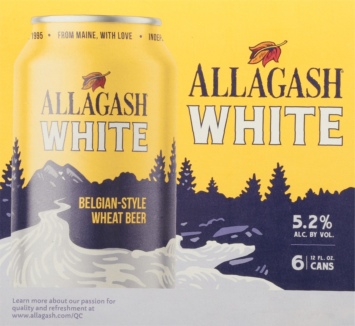 slide 4 of 9, Allagash Beer, Wheat, Belgian-Style Wheat, White 6 Pack, 12 fl oz