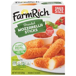 Farm Rich Breaded Mozzarella Sticks Snack Size 10 oz