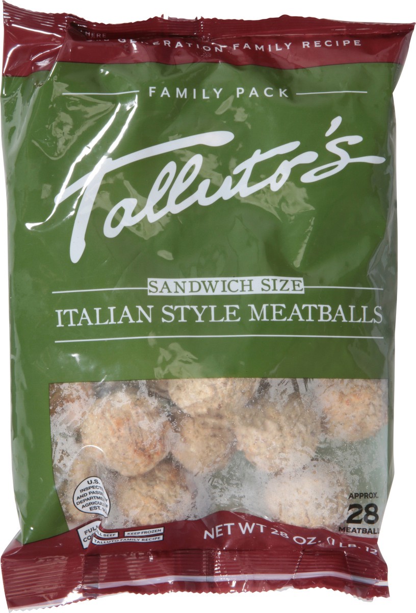 slide 7 of 14, Talluto's Sandwich Size Italian Style Meatballs Family Pack 28 oz, 28 oz