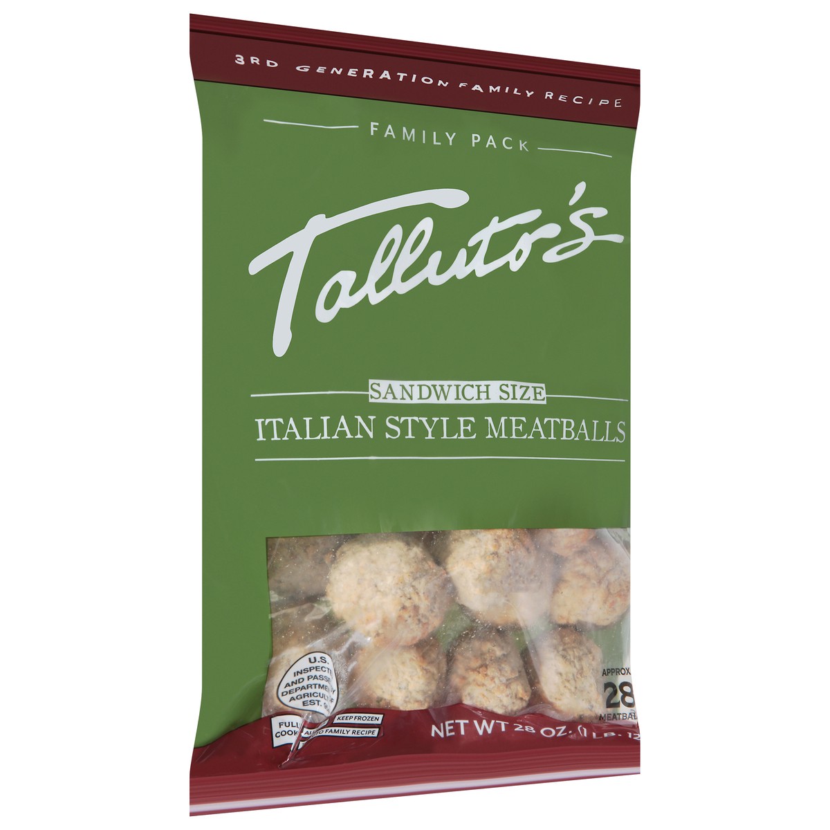slide 8 of 14, Talluto's Sandwich Size Italian Style Meatballs Family Pack 28 oz, 28 oz
