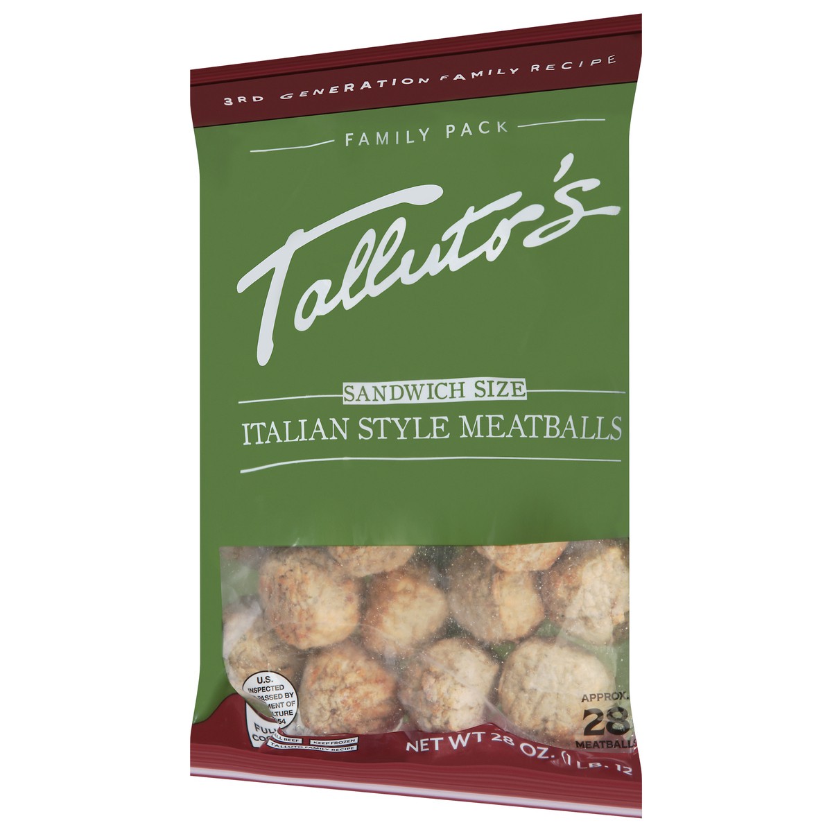 slide 5 of 14, Talluto's Sandwich Size Italian Style Meatballs Family Pack 28 oz, 28 oz