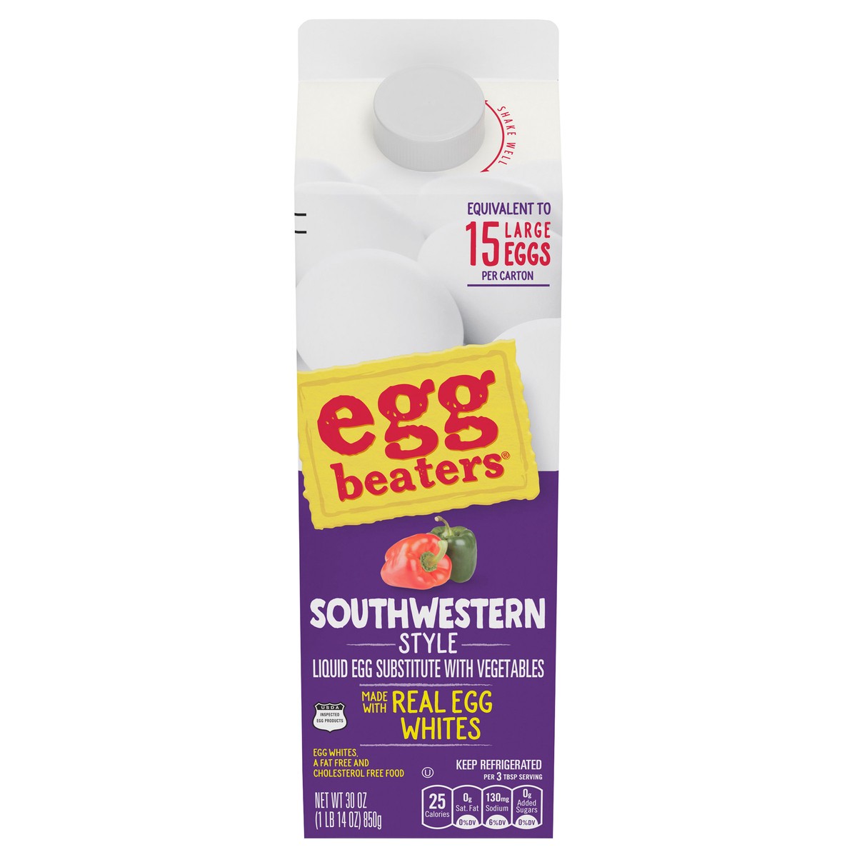 slide 1 of 9, Egg Beaters Southwestern Style Liquid Egg Product, 30 oz