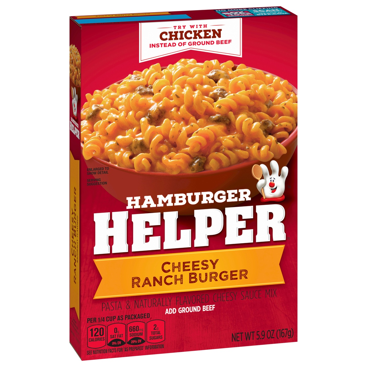 slide 2 of 11, Hamburger Helper, Cheesy Ranch Burger,box, 5.9 oz