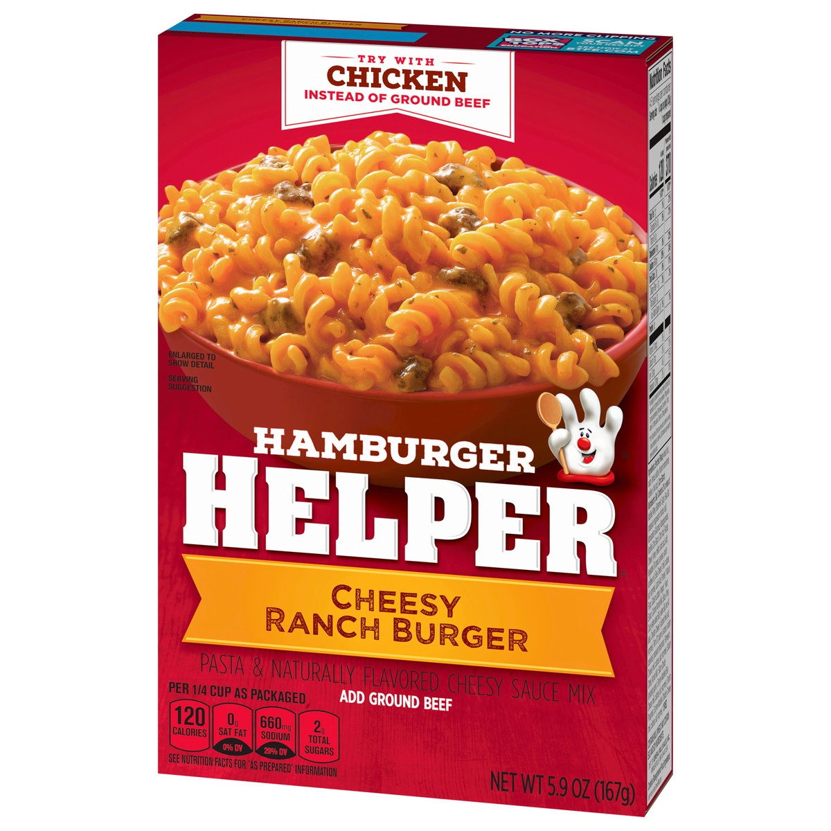 slide 3 of 11, Hamburger Helper, Cheesy Ranch Burger,box, 5.9 oz
