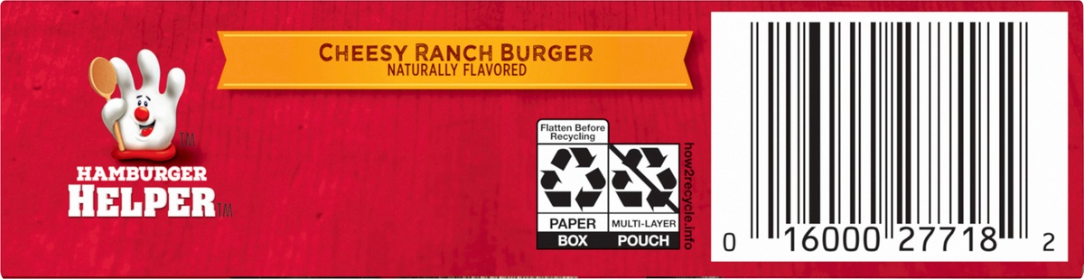 slide 8 of 11, Hamburger Helper, Cheesy Ranch Burger,box, 5.9 oz