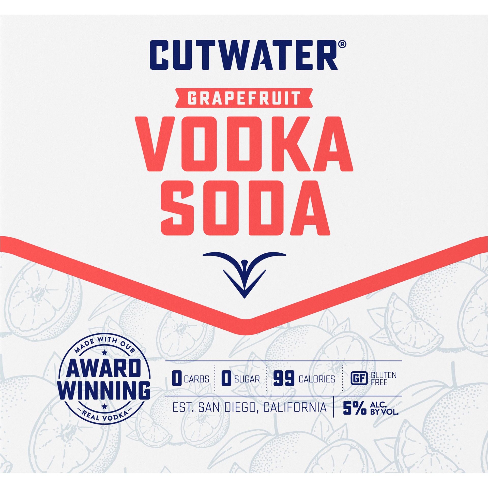 slide 3 of 4, Cutwater Spirits Grapefruit Vodka Soda 4 - 12 fl oz Cans, 4 ct; 12 oz