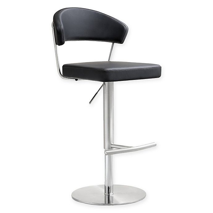 slide 1 of 5, TOV Furniture Cosmo Steel Bar Stool - Black, 1 ct