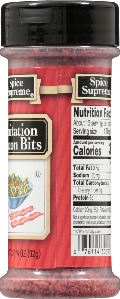 slide 9 of 9, Spice Supreme Imitation Bacon Bits, 3.25 oz