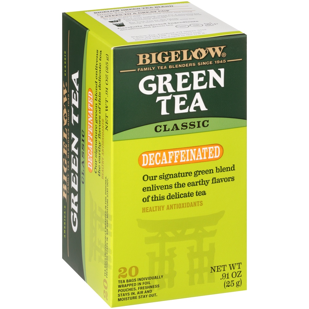 slide 2 of 7, Bigelow Naturally Decaffeinated Green Tea, 20 ct
