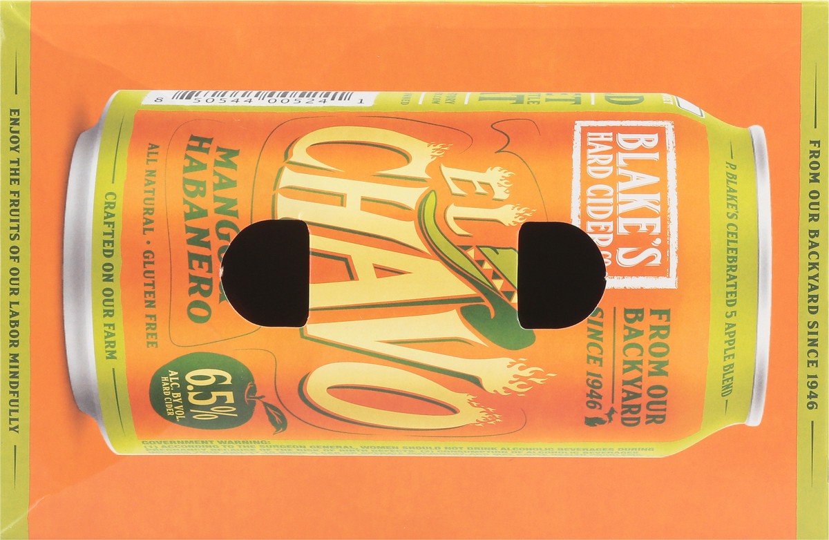 slide 3 of 9, Blake's Hard Cider Co. El Chavo Mango & Habanero Hard Cider 6 - 12 fl oz Cans, 6 ct