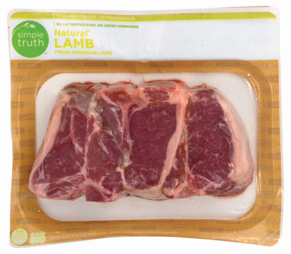 slide 1 of 1, Simple Truth Natural Lamb Loin Chops, per lb