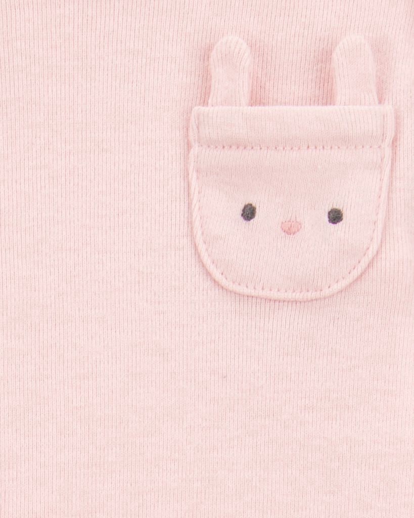 slide 3 of 7, Carter's 5-Pack Floral Bunny Short-Sleeve Cotton Bodysuits - Pink Pink 24M, 1 ct