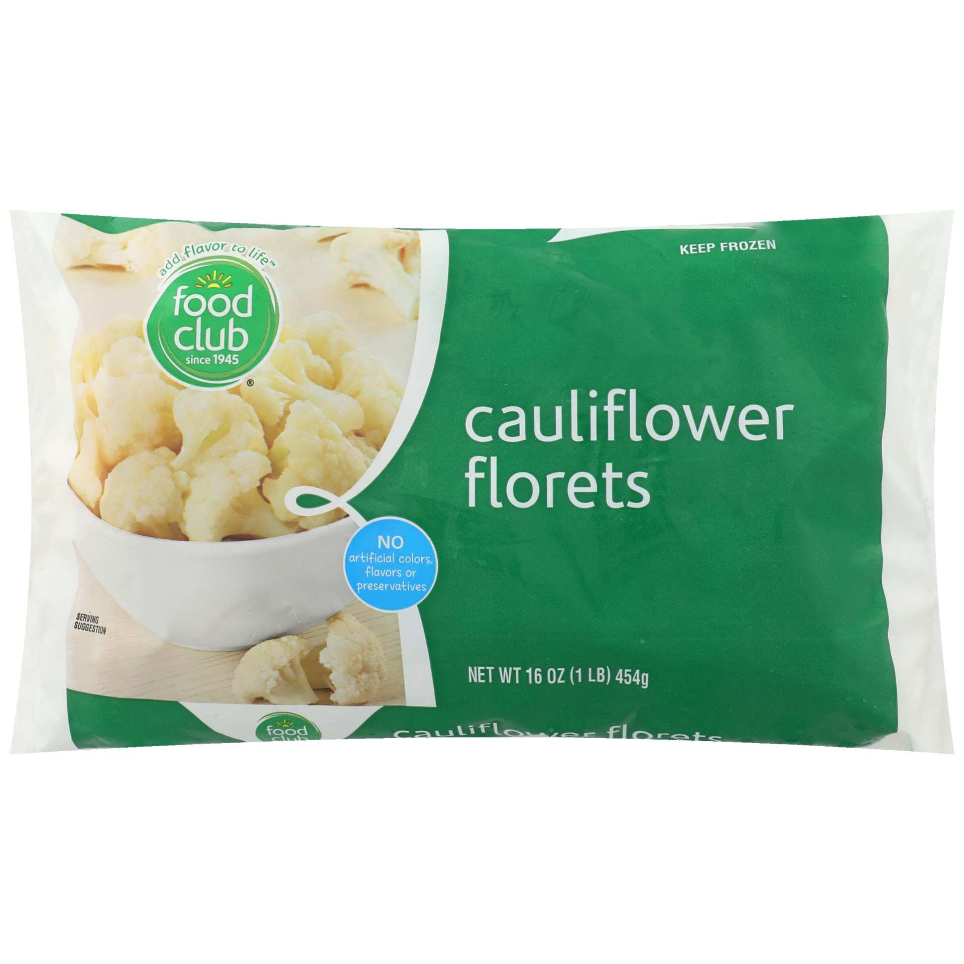 slide 1 of 6, Food Club Cauliflower Florets, 16 oz