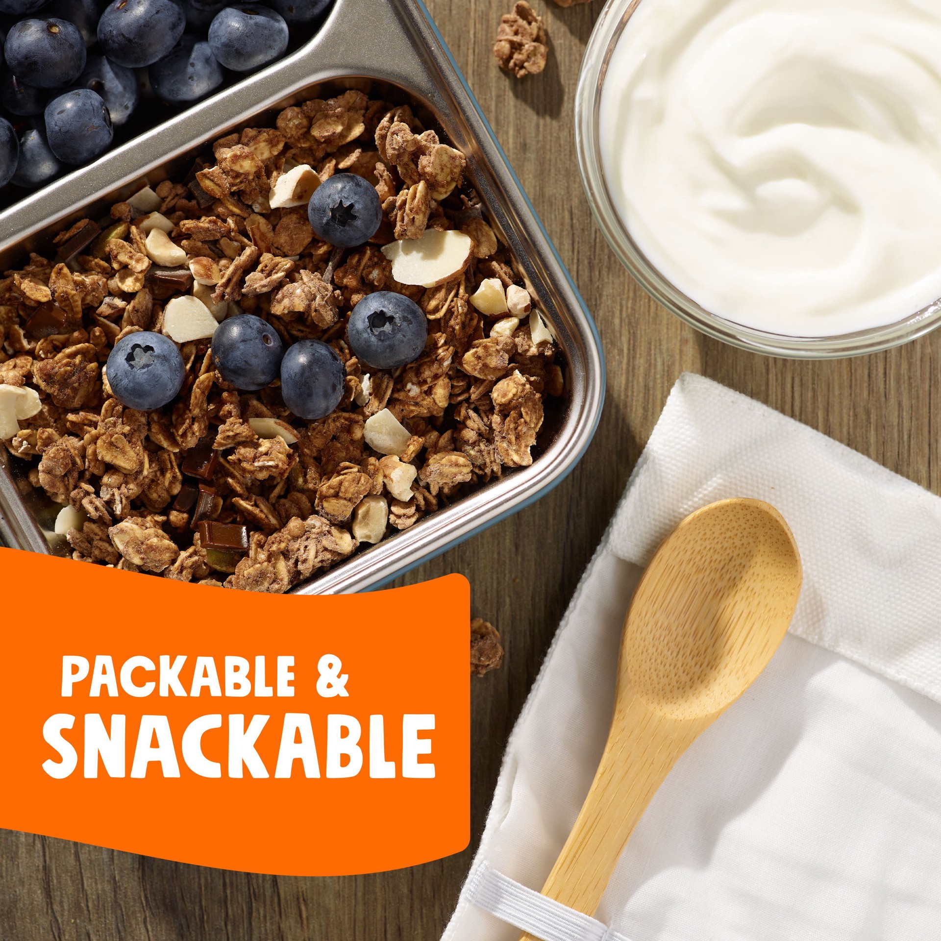 slide 4 of 5, Bear Naked Granola Cereal, Whole Grain Granola, Breakfast Snacks, Hazelnut Almond Dark Chocolate Chunk, 11oz Bag (1 Bag), 12 oz