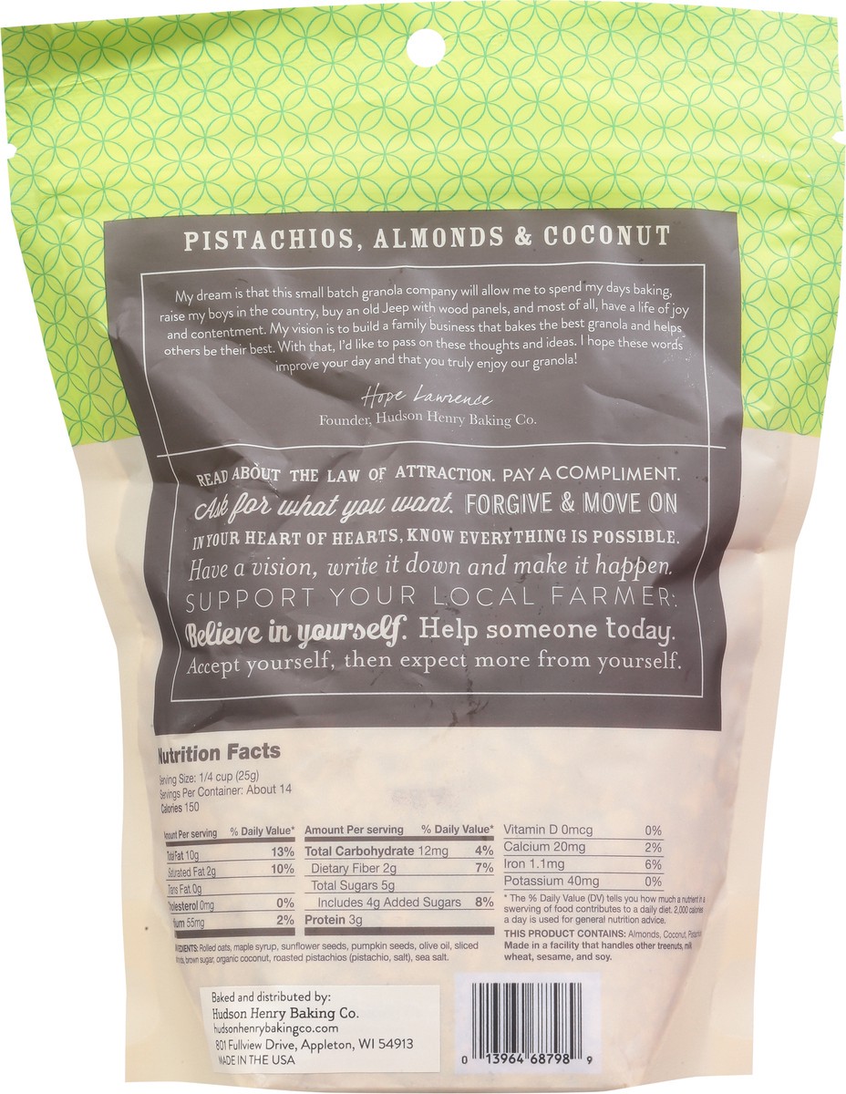 slide 5 of 13, Hudson Henry Pistachios, Almonds & Coconut Granola 12 oz, 12 oz