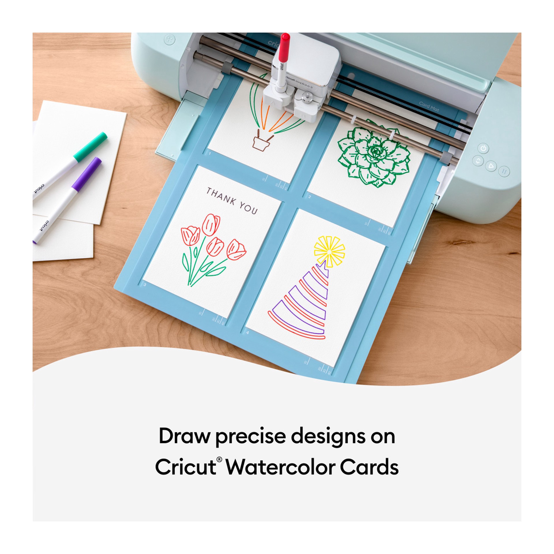 slide 7 of 8, Cricut Watercolor Marker & Brush Set, 9 ct