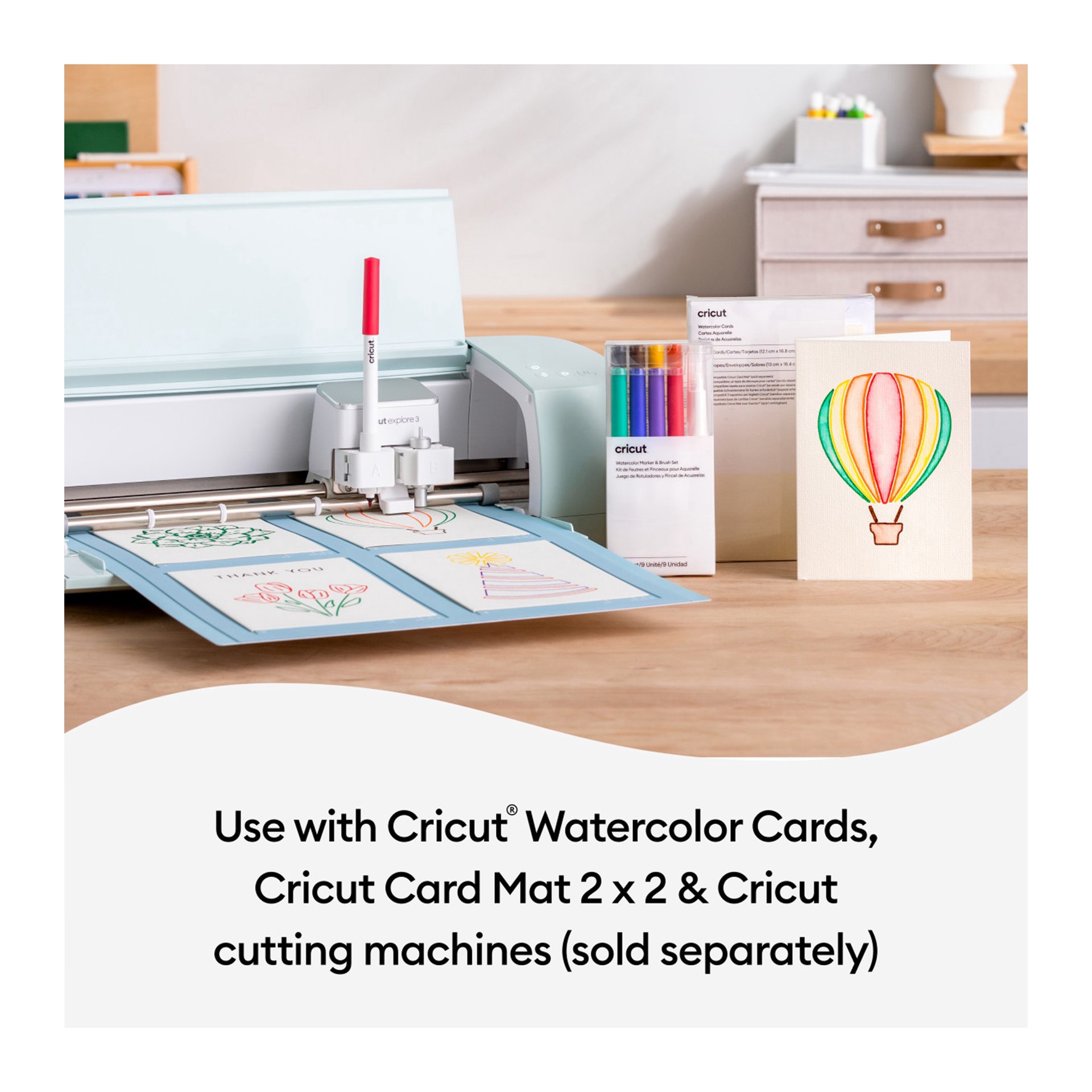 slide 4 of 8, Cricut Watercolor Marker & Brush Set, 9 ct