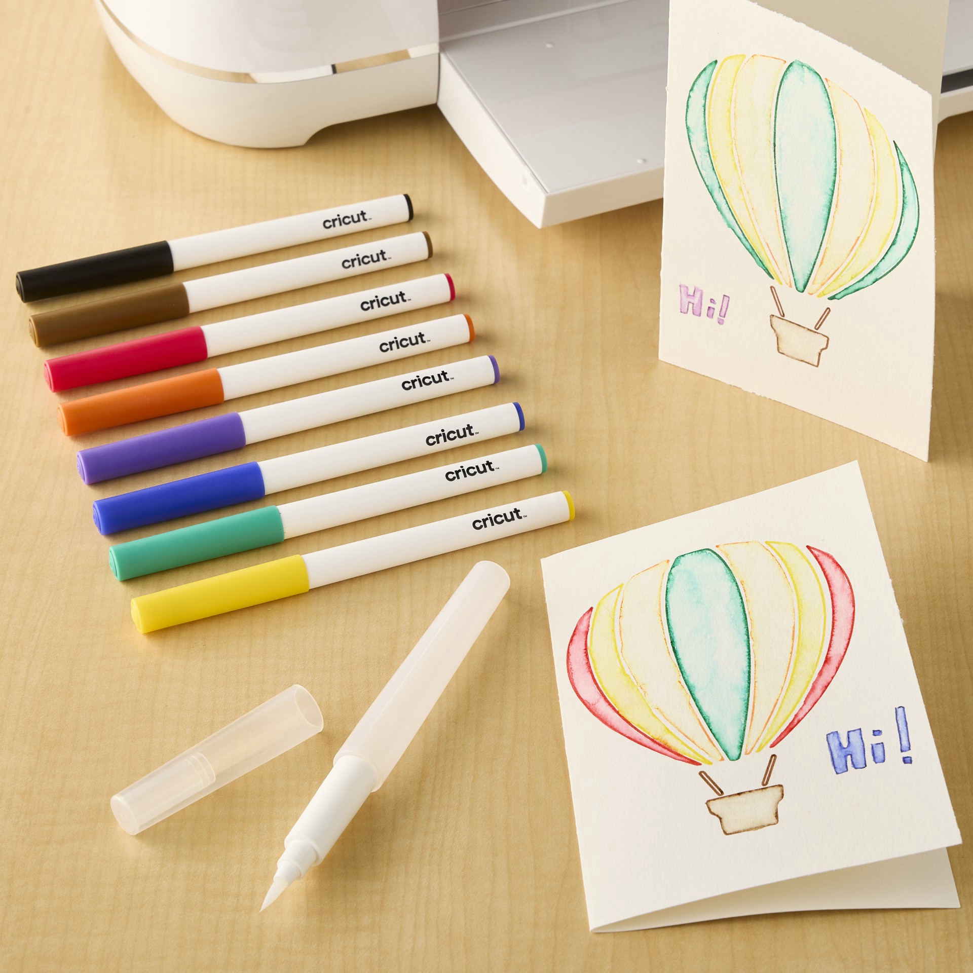 slide 6 of 8, Cricut Watercolor Marker & Brush Set, 9 ct