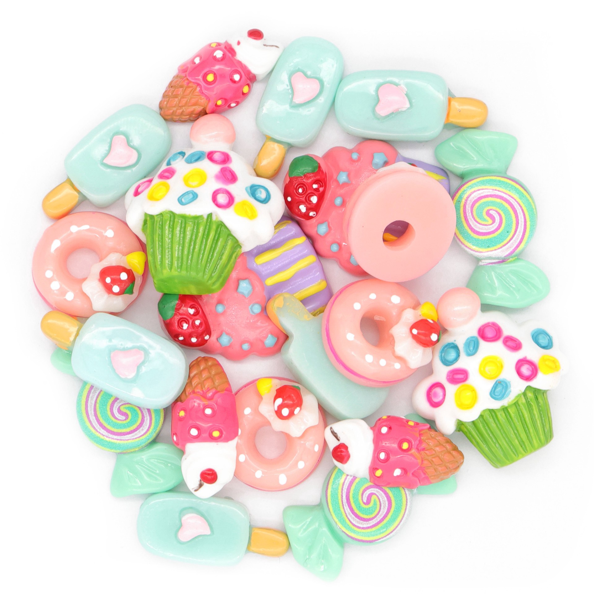 slide 3 of 3, Mixed Sweet Treat Embellishments, 20ct. By Creatology, 20 ct