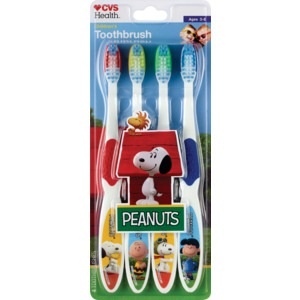 slide 1 of 1, CVS Health Kid's Toothbrush, 4 ct