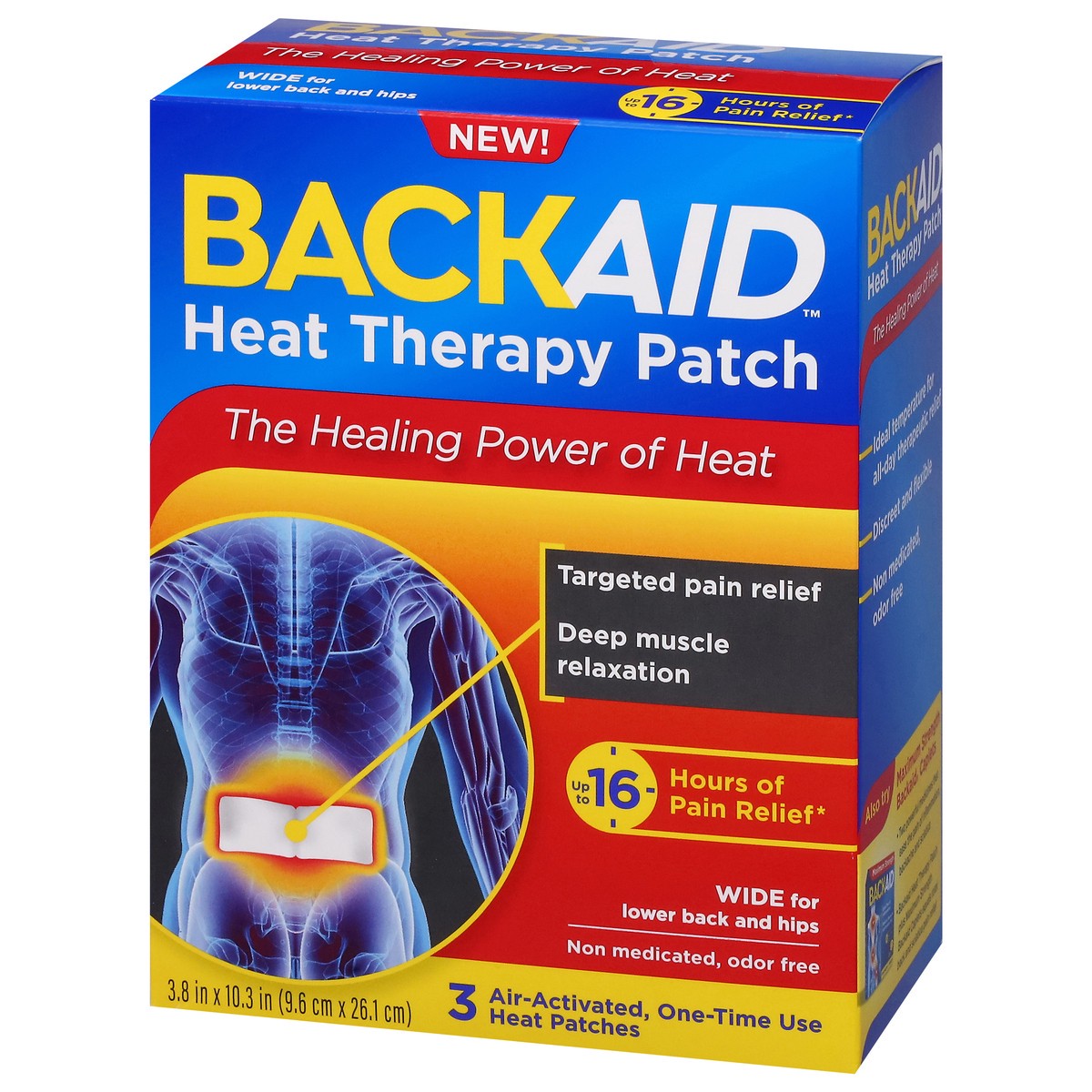 slide 4 of 4, BACKAID Heat Therapy Patch 3 Each, 3 ct