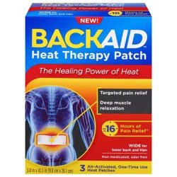 BACKAID Heat Therapy Patch 3 Each