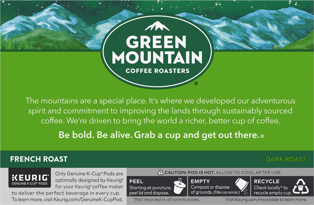 slide 3 of 7, Green Mountain Coffee Roasters French Roast Keurig K-Cup Pods, Dark Roast Coffee, 12 Count, 12 ct