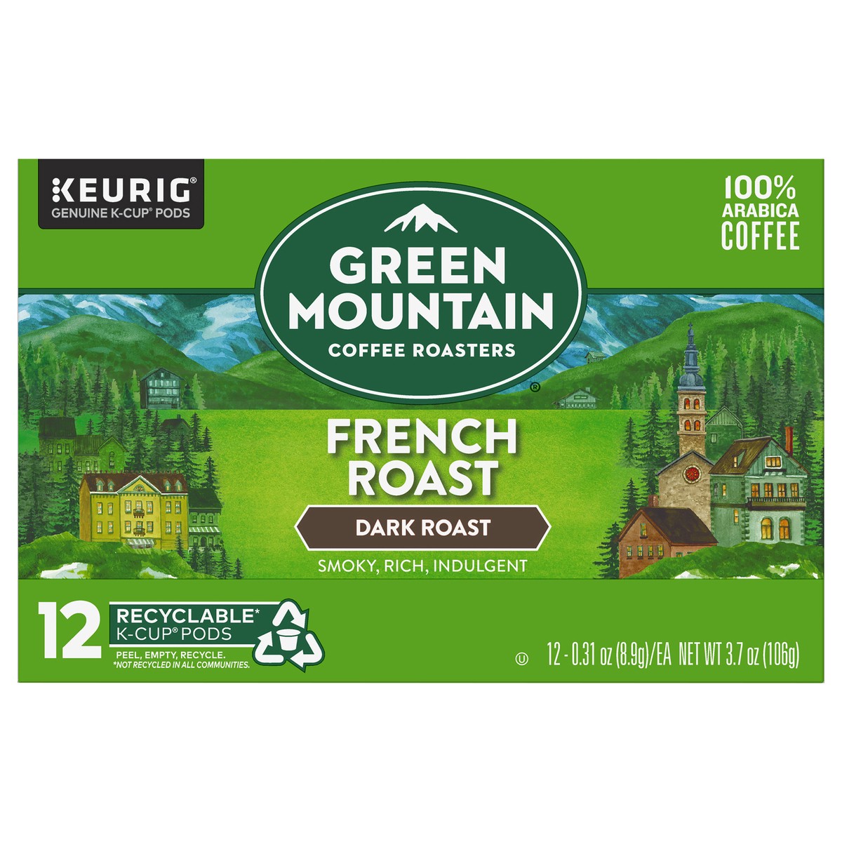 slide 1 of 7, Green Mountain Coffee Roasters French Roast Keurig K-Cup Pods, Dark Roast Coffee, 12 Count, 12 ct