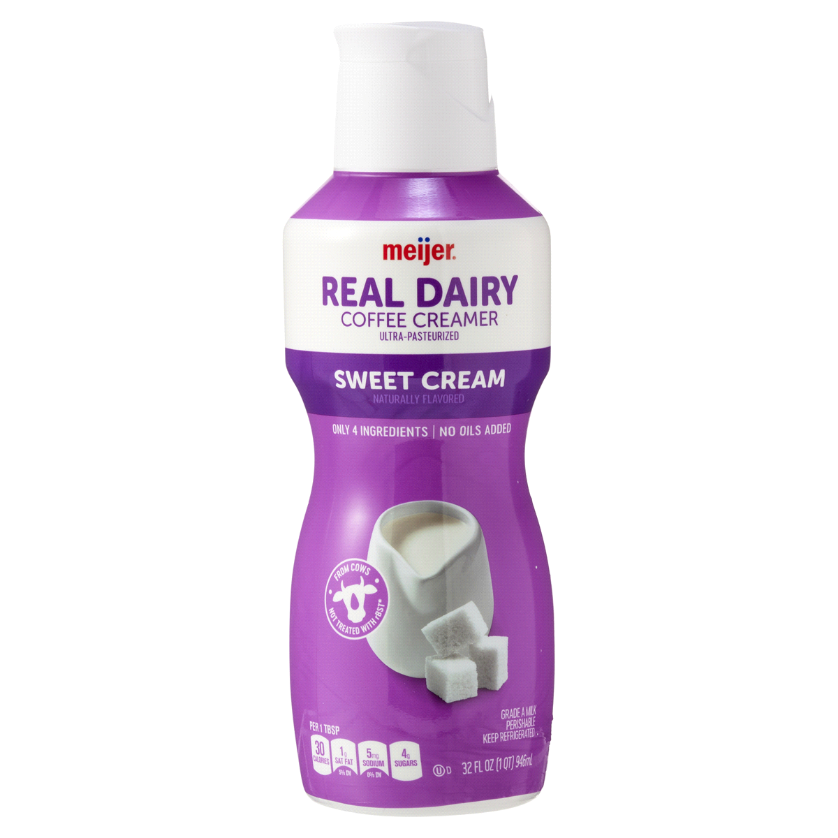 slide 1 of 21, Meijer Real Dairy Coffee Creamer Sweet Cream, 32 oz