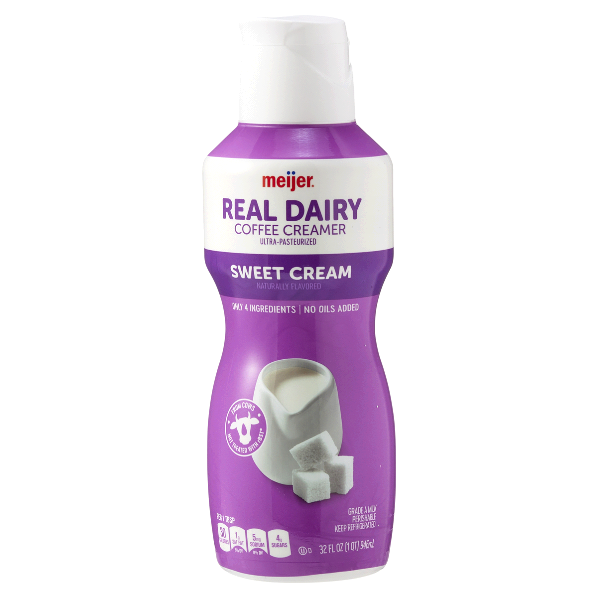 slide 6 of 21, Meijer Real Dairy Coffee Creamer Sweet Cream, 32 oz