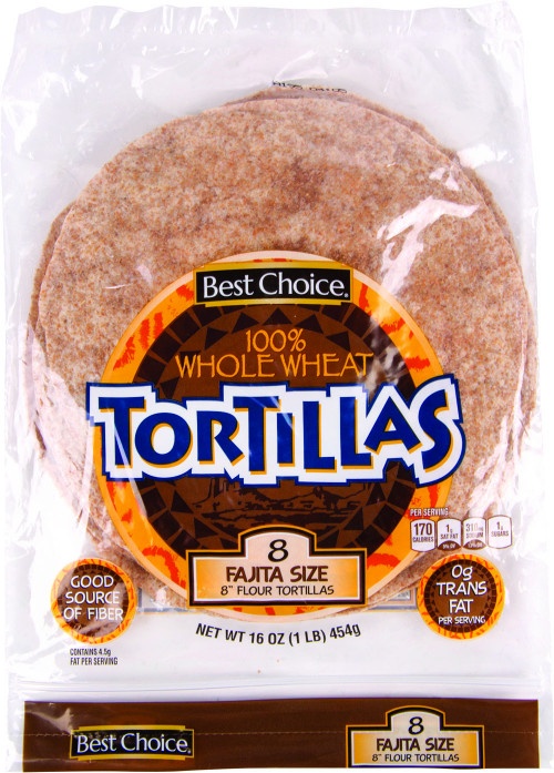 slide 1 of 1, Best Choice Whole Wheat Flour Tortillas, 8 ct
