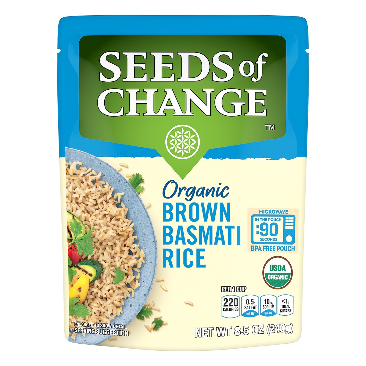 slide 1 of 17, Seeds of Change™ Certified Organic Brown Basmati Rice Pouch 8.5 oz, 8.5 oz