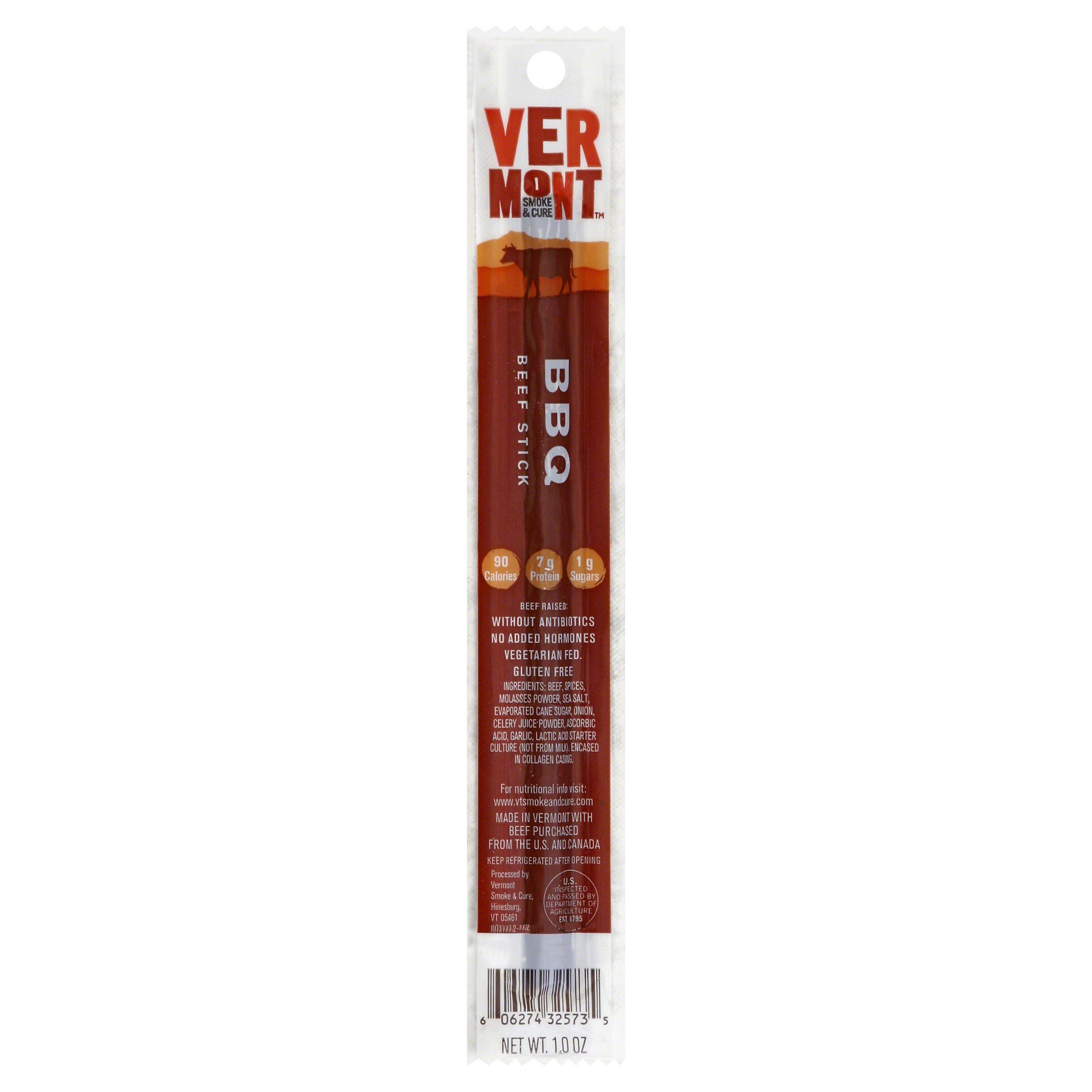 slide 1 of 9, Vermont Smoke & Cure BBQ Seasoned Beef Stick 1 oz, 1 oz