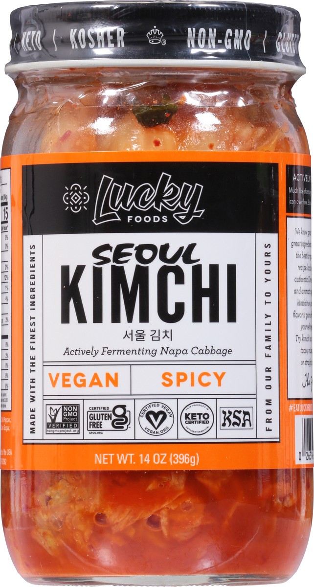 slide 2 of 9, Lucky Foods Seoul Vegan Spicy Kimchi - 14 OZ, 14 oz