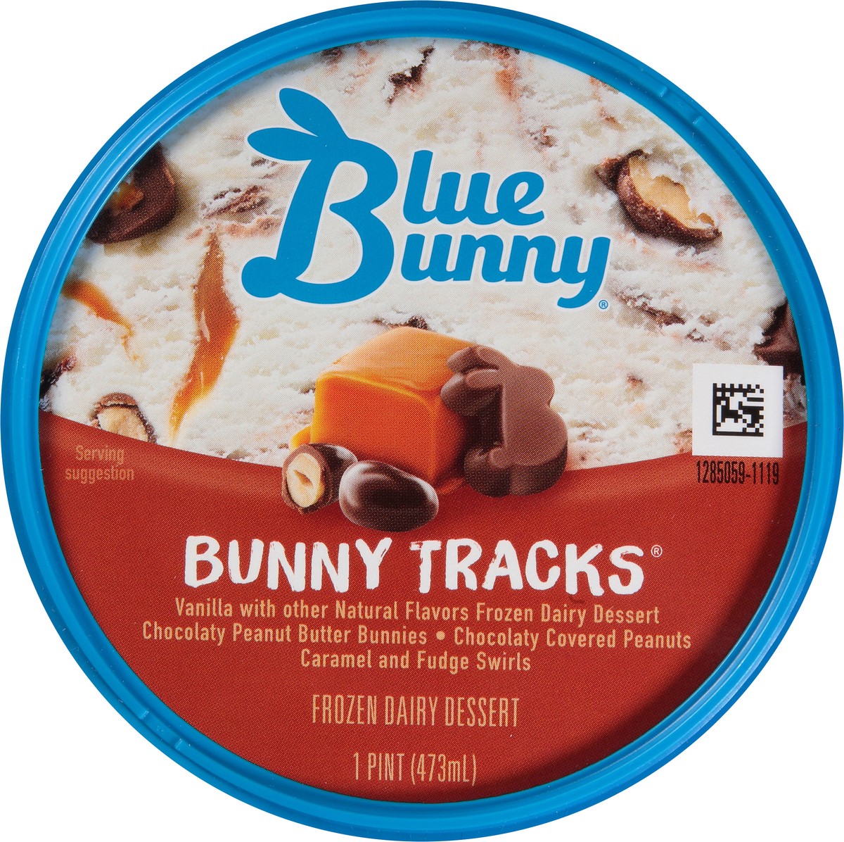 slide 5 of 10, Blue Bunny Bunny Tracks Frozen Dairy Dessert 1 pt, 1 pint