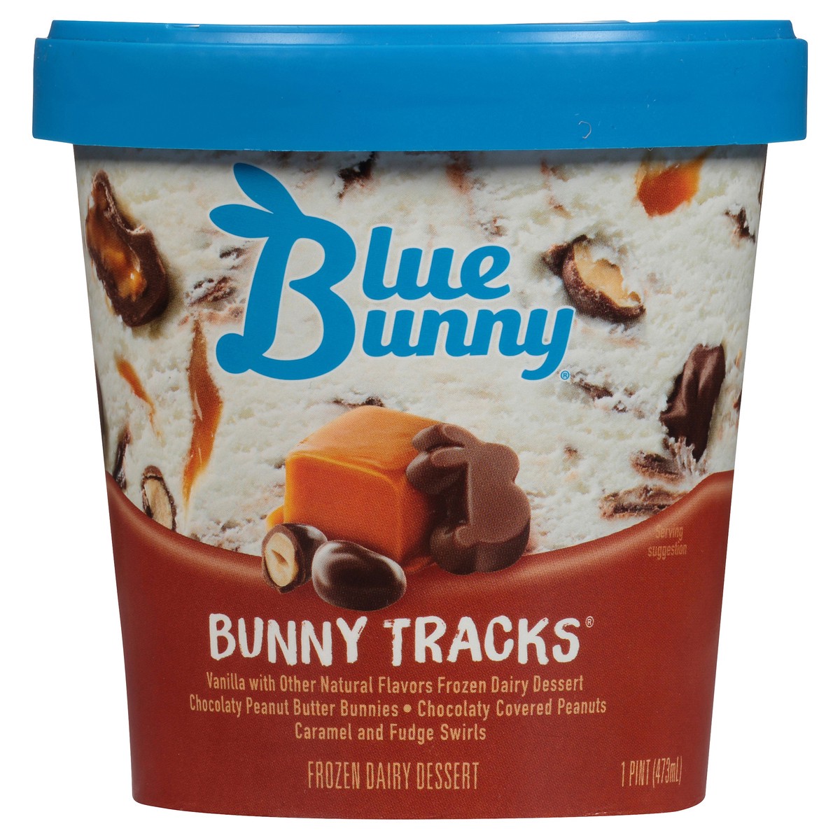 slide 1 of 10, Blue Bunny Bunny Tracks Frozen Dairy Dessert 1 pt, 1 pint
