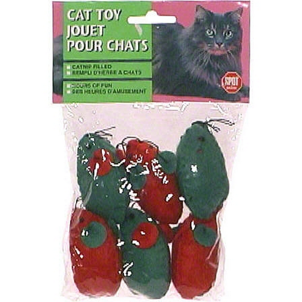 slide 1 of 1, SPOT Ethical Pet Felt Mice With Catnip, 6 ct