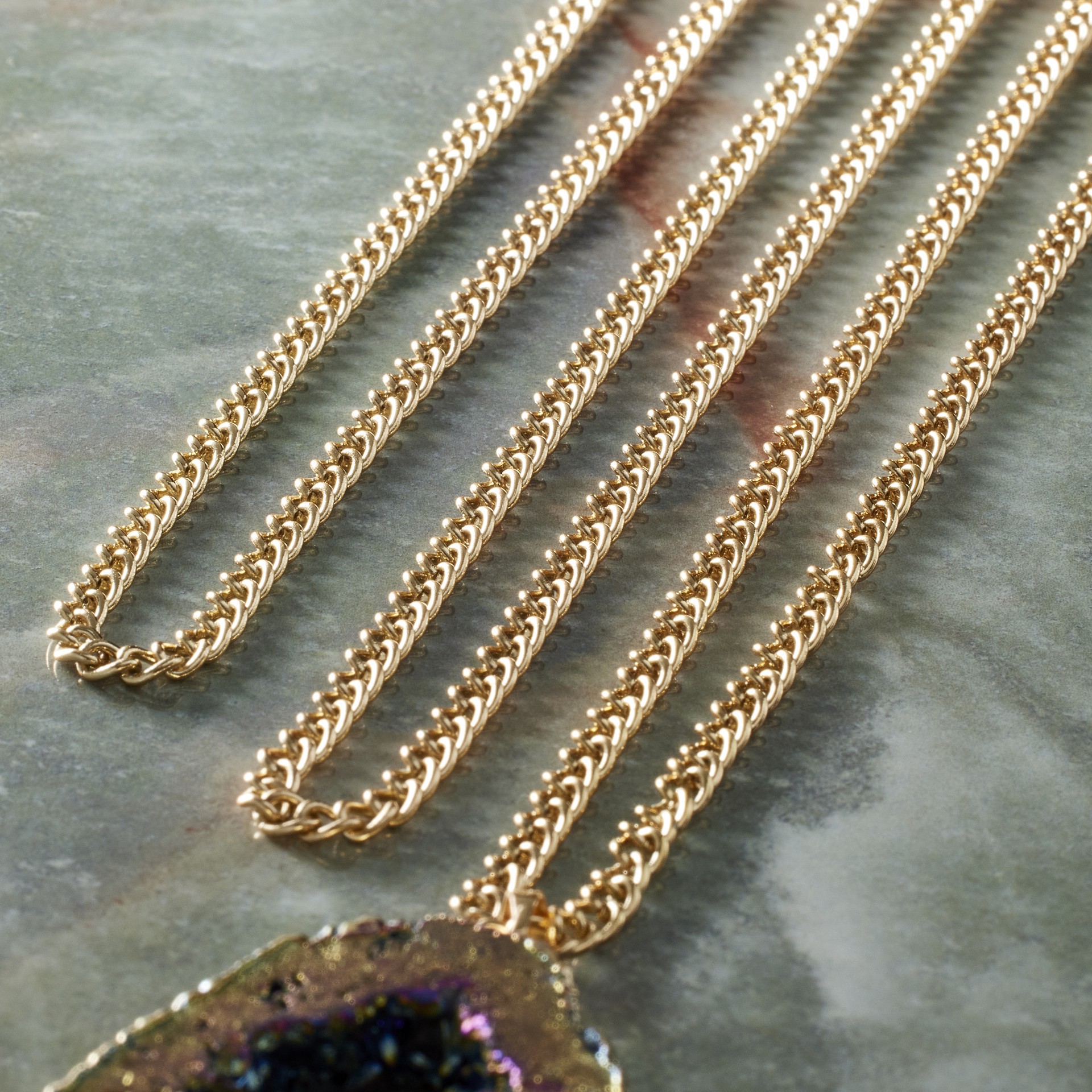 slide 2 of 3, Hamilton Gold Curb Chain Necklaces By Bead Landing, 30 in