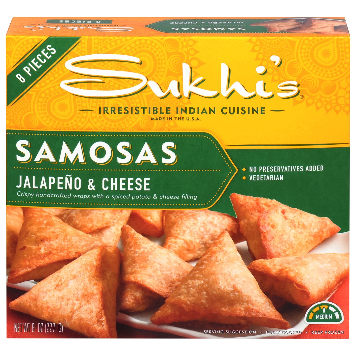 slide 1 of 13, Sukhi's Jalapeno Cheese, 8 oz