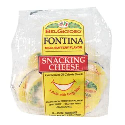 BelGioioso Fontina Cheese, Snack Pack 6oz.