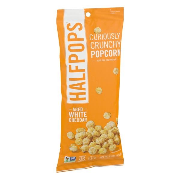 slide 1 of 3, Halfpops Aged White Cheddar Popcorn, 4.5 oz
