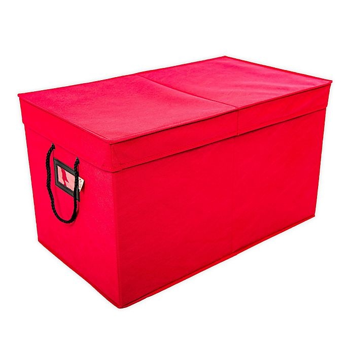 slide 1 of 6, TreeKeeper Santa's Bags Multi Use Storage Box - Red, 24.75 in