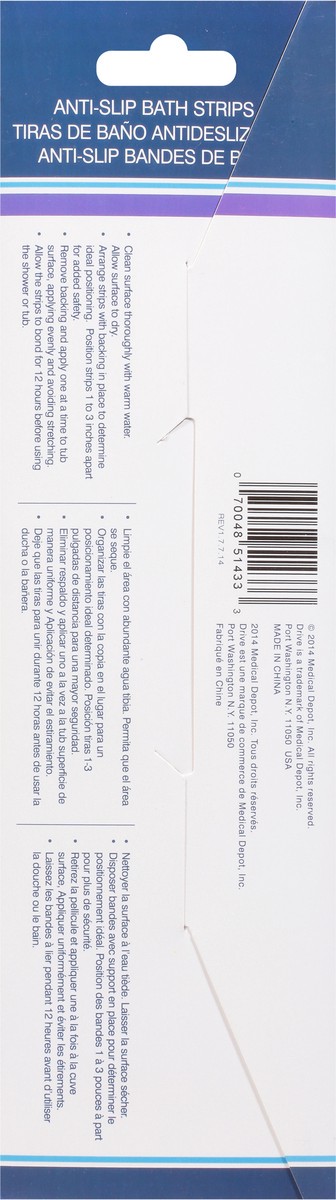 slide 5 of 9, Drive Bath Safety Anti-Slip Bath Strips 8 ea, 8 ct