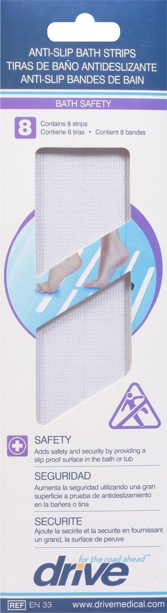 slide 6 of 9, Drive Bath Safety Anti-Slip Bath Strips 8 ea, 8 ct