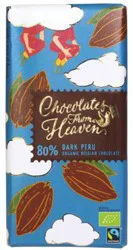 Klingele Chocolates From Heaven Organic 80% Dark Peru Chocolate Bar
