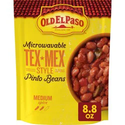 Old El Paso Pinto Beans, Tex-Mex Style, Microwavable Pouch, 8.8 oz