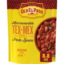 Old El Paso Pinto Beans, Tex-Mex Style, Microwavable Pouch, 8.8 oz