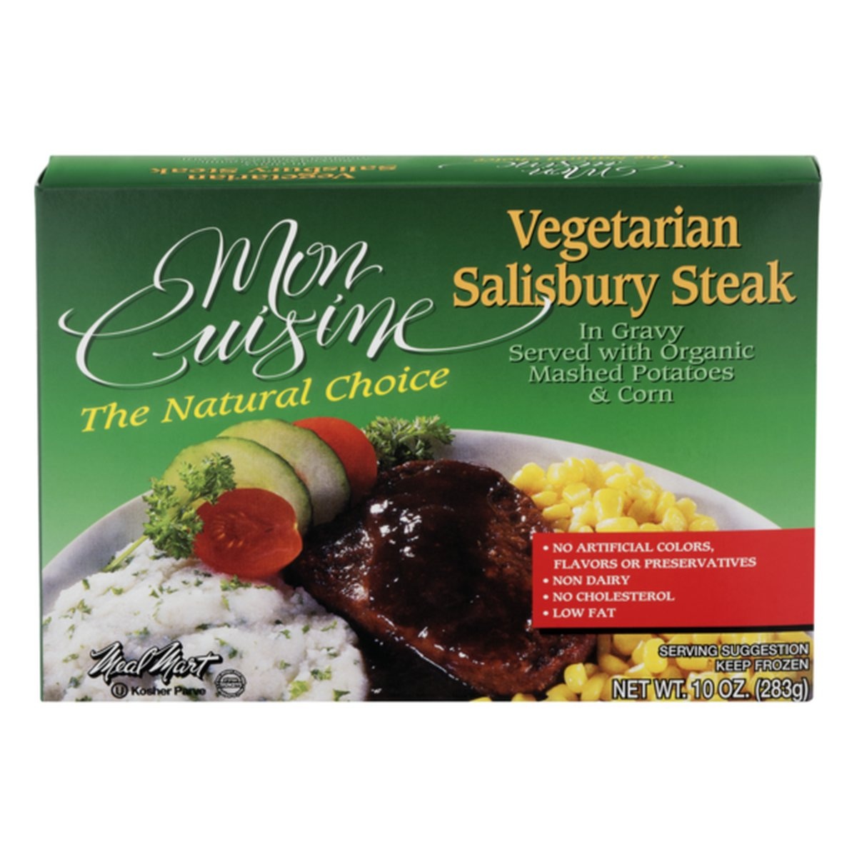 slide 1 of 1, Mon Cuisine Vegetarian Salisbury Steak, 10 oz