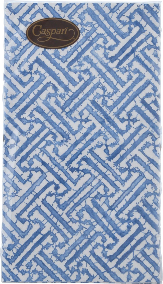 slide 7 of 12, Caspari Triple-Ply Fretwork Blue Guest Towels 15 ea, 15 ct