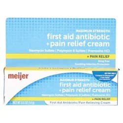 Meijer Maximum Strength First Aid Antibiotic Pain Relieving Cream
